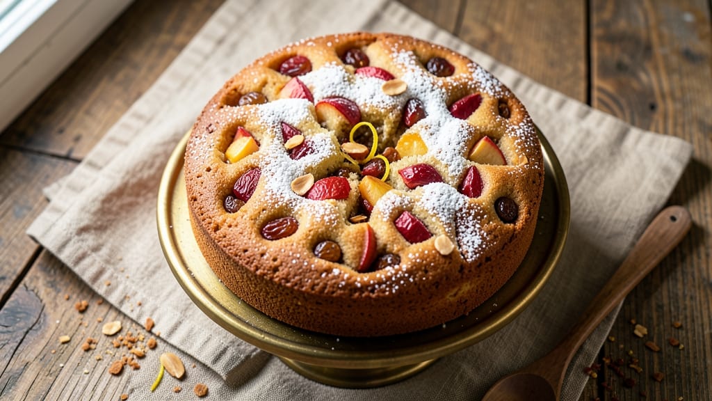 Apple and Sultana Cake Recipe: Warm Spice Streusel Over Moist Fruit Layers