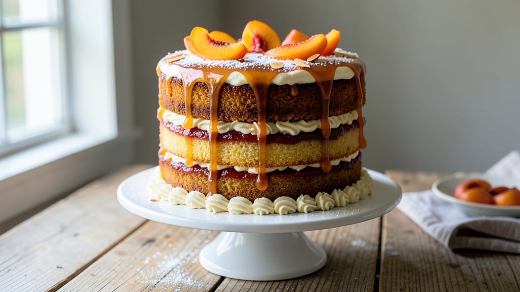 Apricot Layer Cake Recipe: Buttery Vanilla Layers with Zesty Citrus Swirl