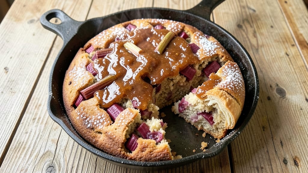 Amish Rhubarb Cake Recipe: Buttery Streusel Hugs Tart Fruit Layers