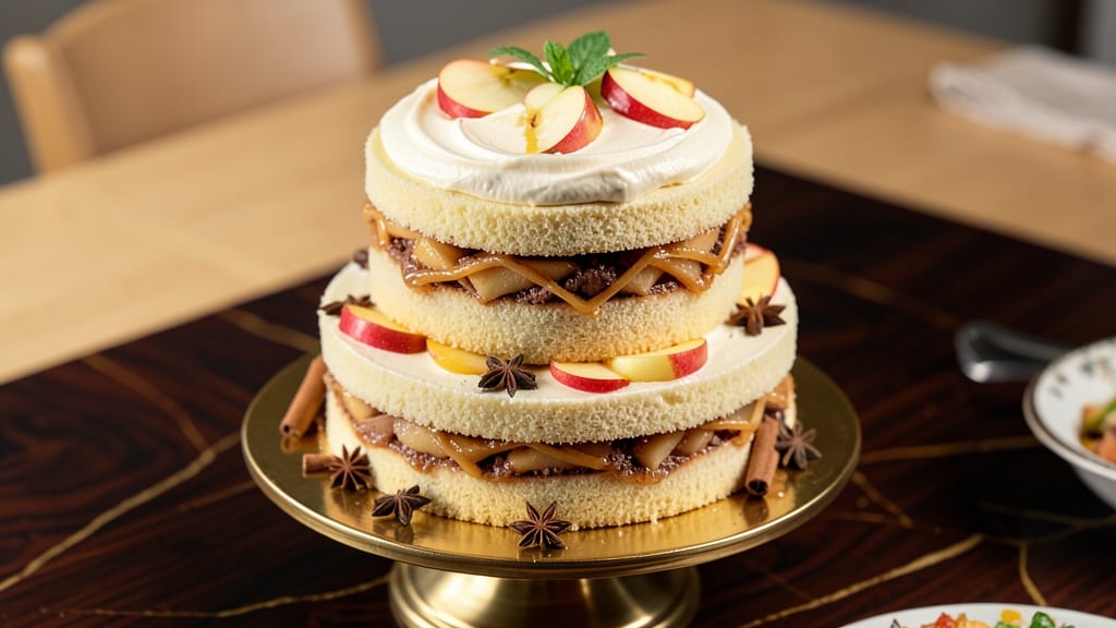 Apple Cinnamon Wedding Cake Recipe: Tiered Elegance with Spiced Apple Filling