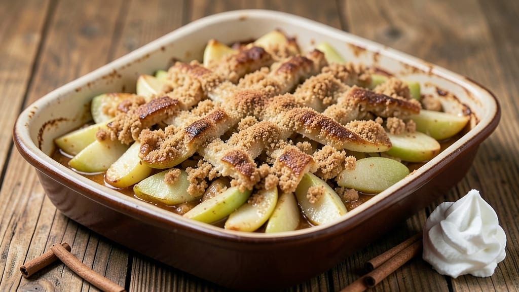 Apple Crisp Recipe With Spice Cake Mix: Warm Cinnamon Streusel Over Juicy Apple Filling
