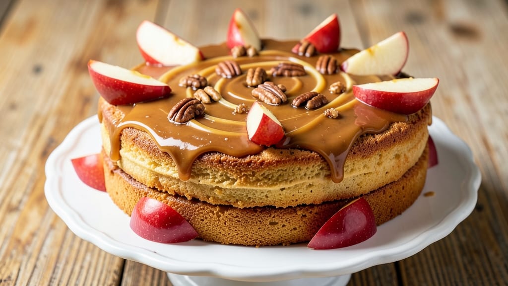 Apple Cake With Caramel Frosting Recipe: Warm Spiced Layers Hugging Buttery Drizzle