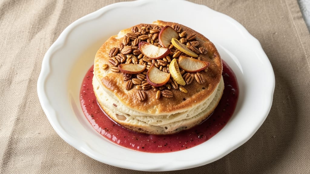 Apple Soufflé Pancakes Recipe: Fluffy Clouds With Warm Apple Streusel Crown
