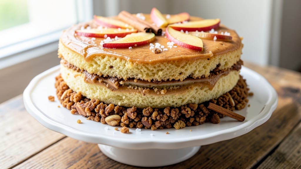 Apple Chip Cake Recipe: Buttery Streusel Crown Over Warm Spiced Apple Layers