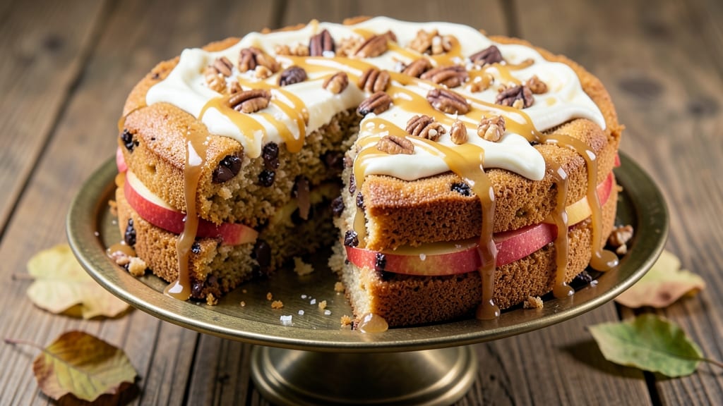 Apple Chocolate Chip Cake Recipe: Moist Vanilla Layers with Caramelized Apple Chunks
