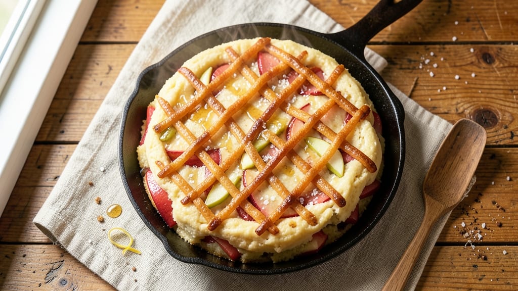Apple Fritter Skillet Cake Recipe: Warm Spiced Apple Filling With Buttery Streusel Topping