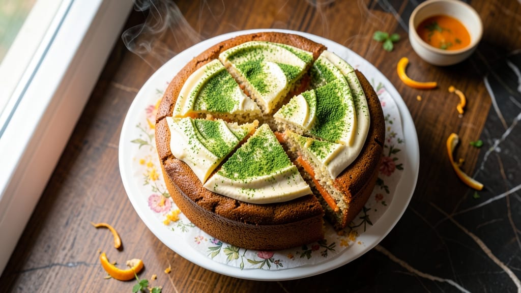 Asian Carrot Cake Recipe: Matcha-Ginger Moisture with Crunchy Peanut Topping
