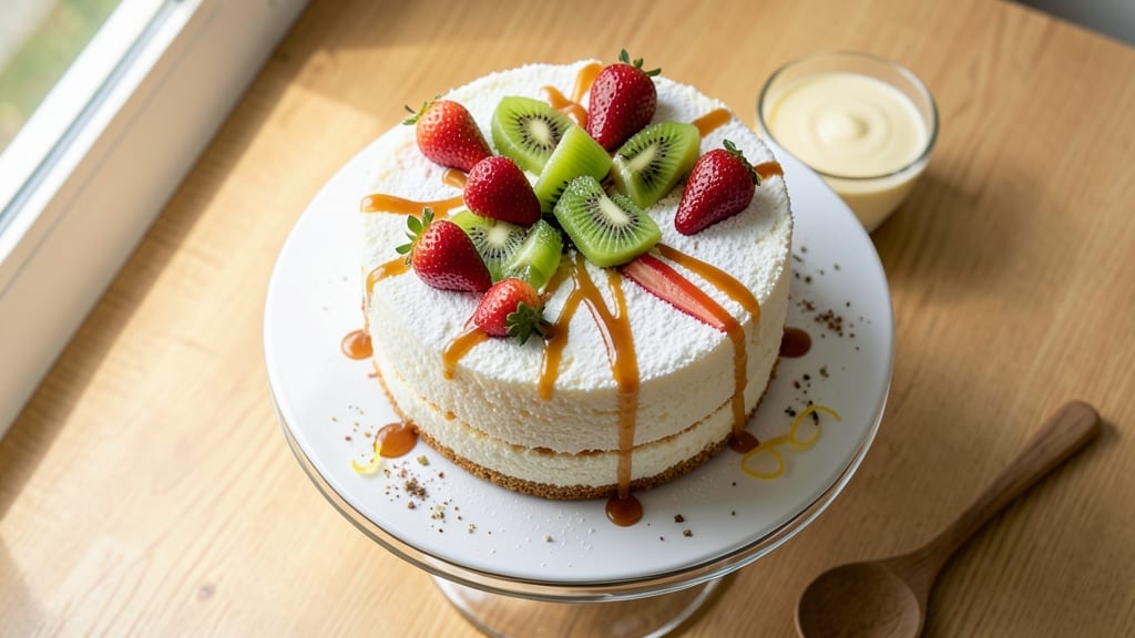 Angel Food Cake Recipe with Pudding and Fruit: Light-as-Air Layers Hugging Vanilla Cream