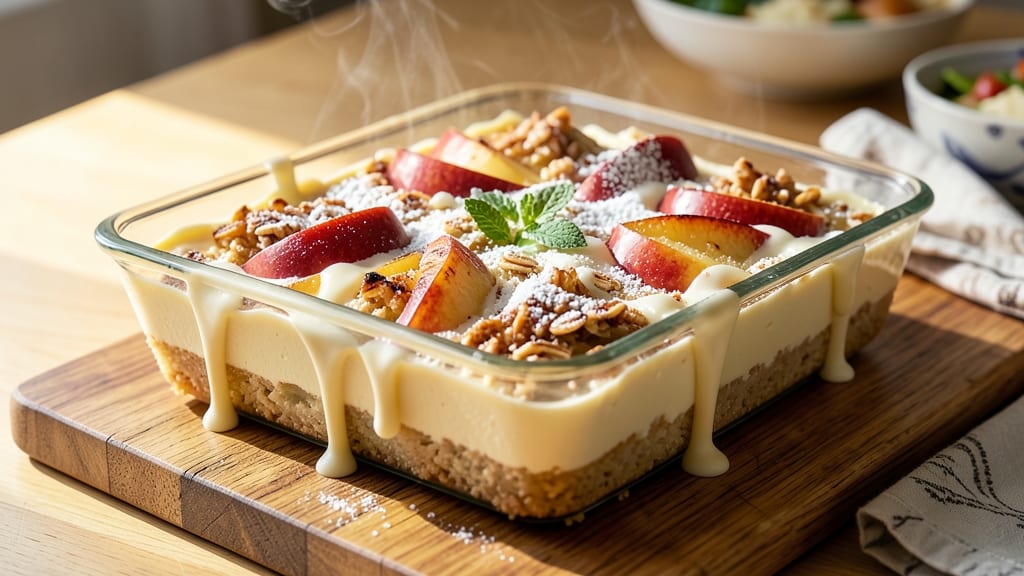 Apple Crisp Cheesecake Bars Recipe: Buttery Streusel Hugs Warm Apple-Cream Cheese Layers