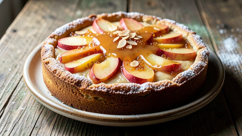 Austrian Apple Cake Recipe: Spiced Streusel Crown and Vanilla Frosting Layers