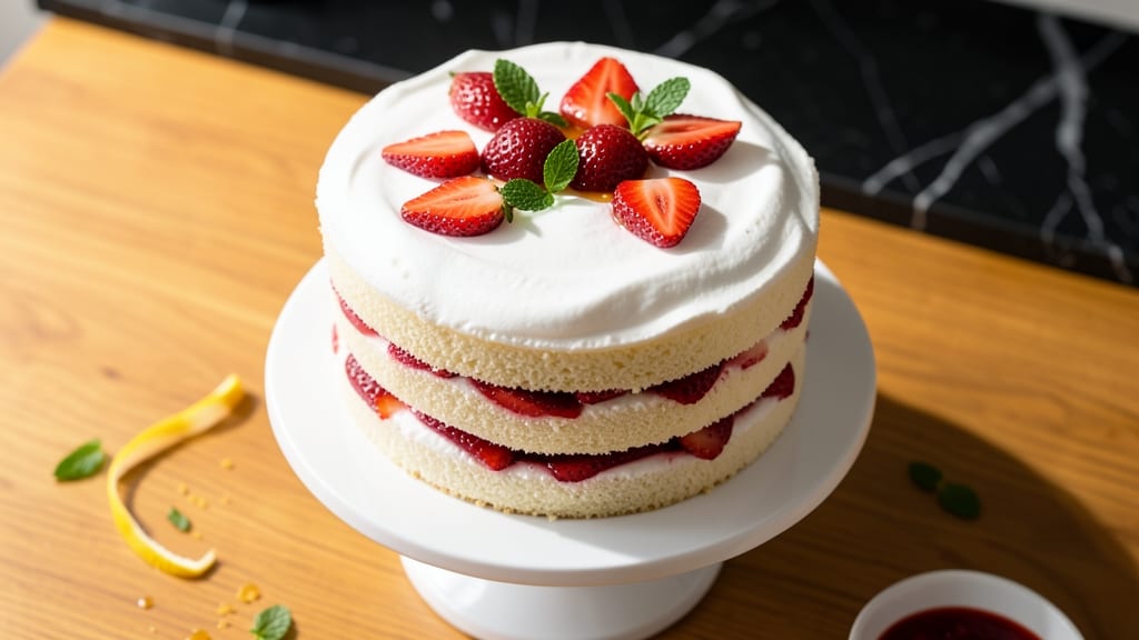 Angel Food Cake With Strawberry Filling Recipe: Light-as-Air Layers Hugging Bursting Berries