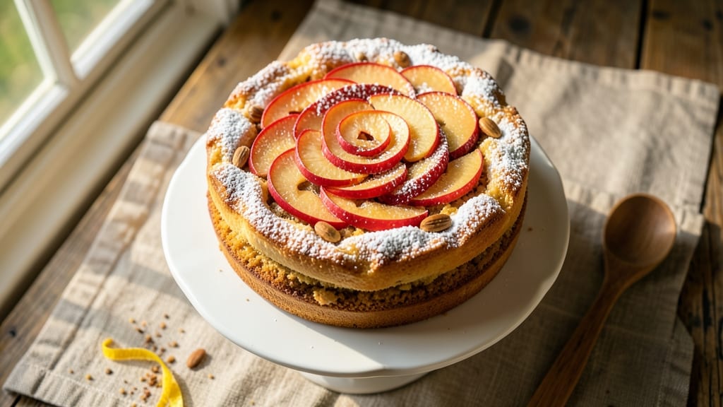 Apple Frangipane Cake Recipe: Warm Spiced Apple Filling Hugged by Crispy Top