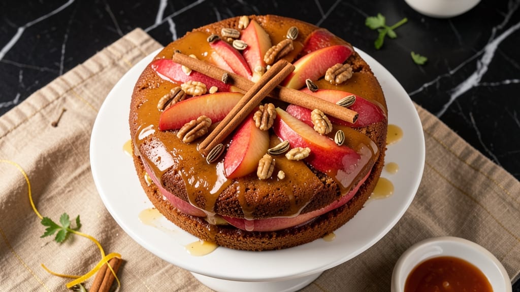 Apple and Cinnamon Tea Cake Recipe: Moist Apple Filling with Spiced Vanilla Frosting