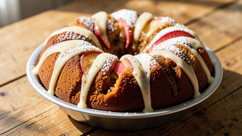 Apple Bundt Coffee Cake Recipe: Moist Apple Lattice Topped With Vanilla Glaze