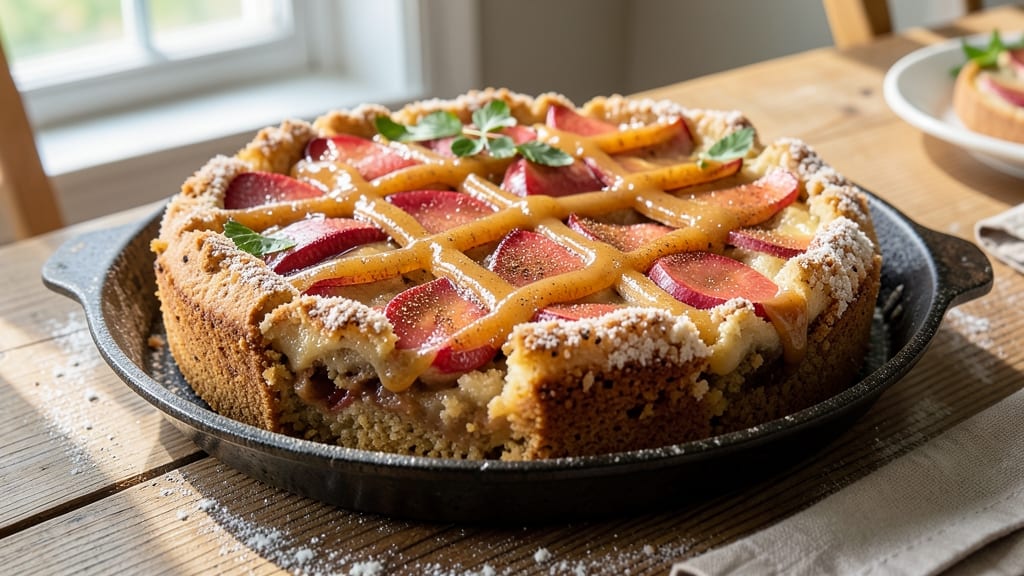 Amish Fresh Apple Cake Recipe: Spiced Streusel Crunch Over Vanilla Frosting Layers