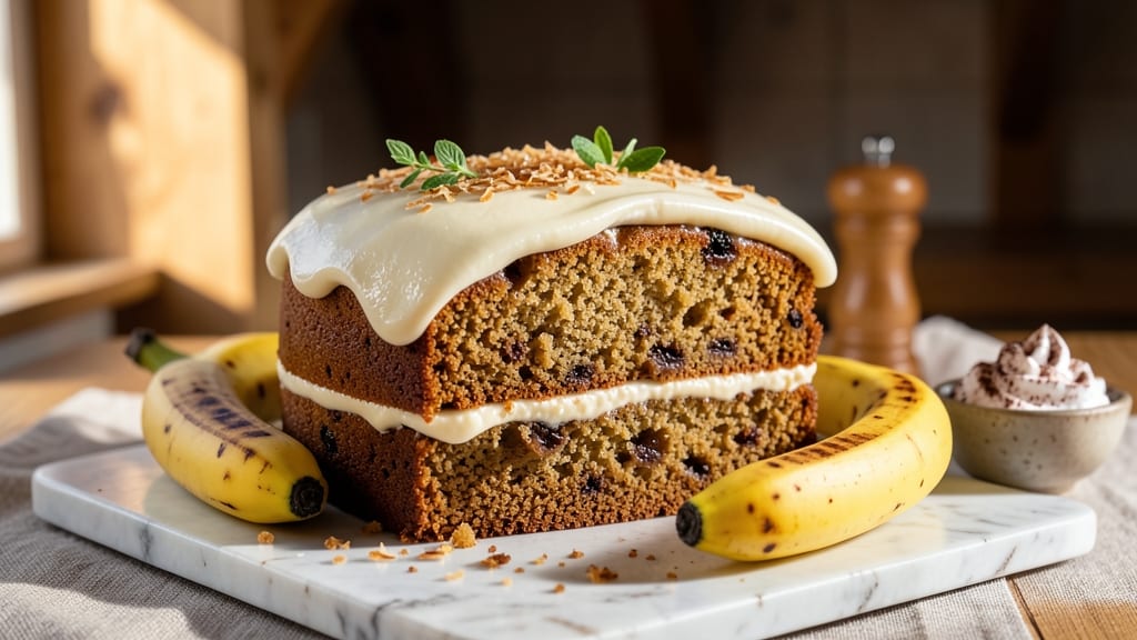 Anna Olson's Banana Cake Recipe: Moist Layers and Vanilla Swirl Harmony