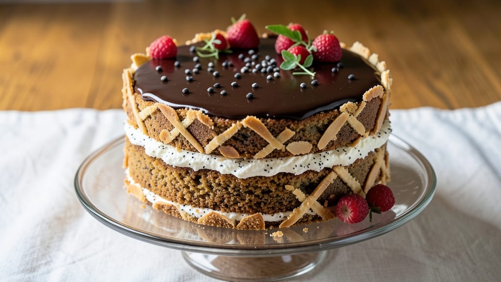 Austrian Poppy Seed Cake Recipe: Nutty-Fluffy Layers with Vanilla Kissed Frosting