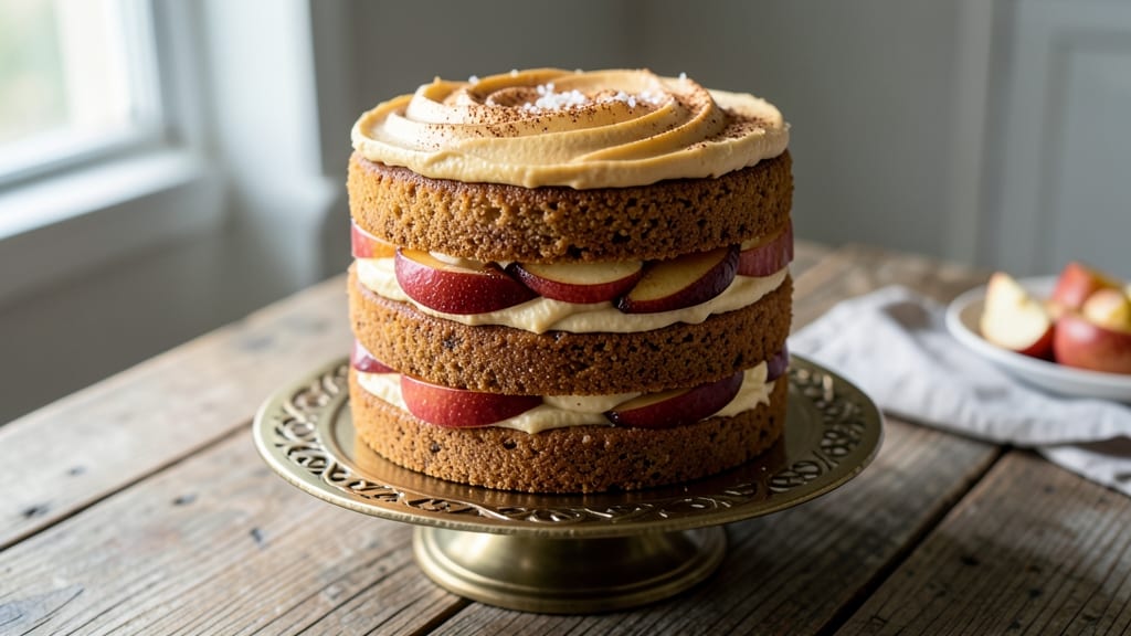Apple Spice Layer Cake Recipe: Warm Cinnamon Streusel Crown Over Moist Apple Swirls