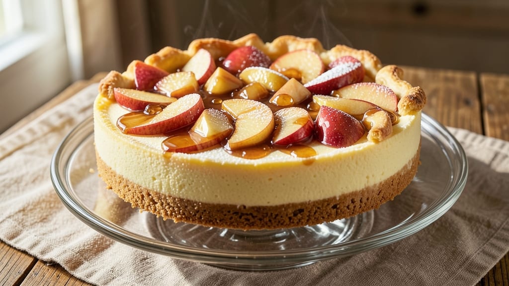 Apple Cheesecake Recipe UK: Spiced Apple Swirl With Buttery Crust