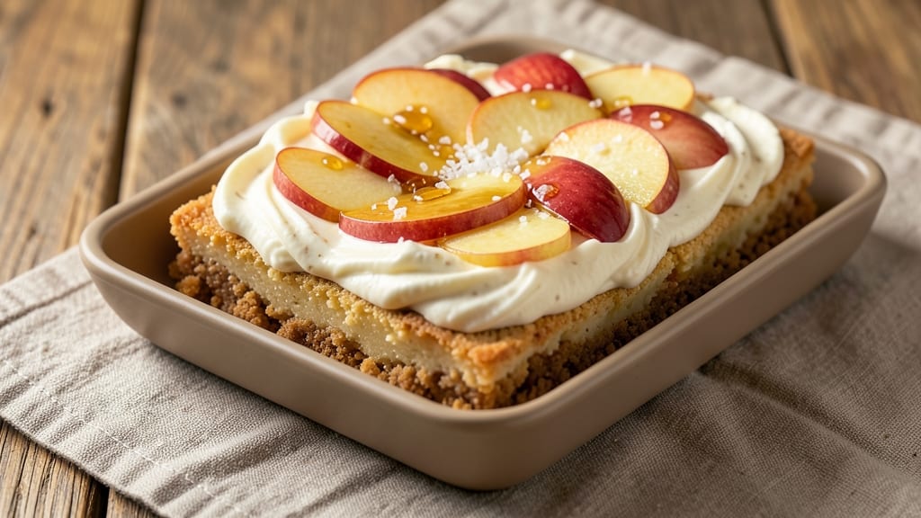 Apple Cheesecake Bites Recipe: Spiced Apple Streusel Crown Over Creamy Layers