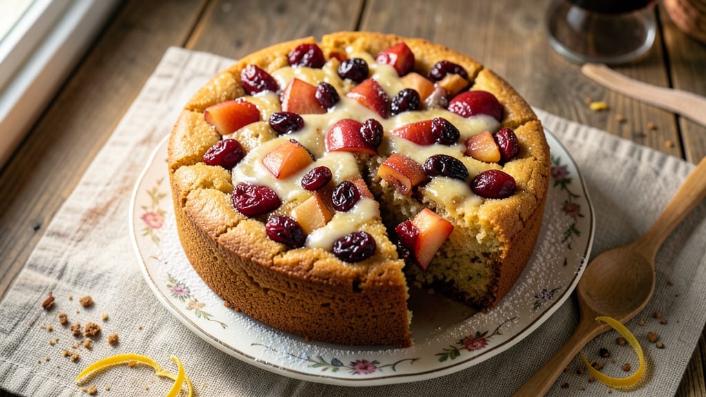 Apple and Fruit Cake Recipe: Spiced Apple-Studded Moisture With Warm Cinnamon Crown