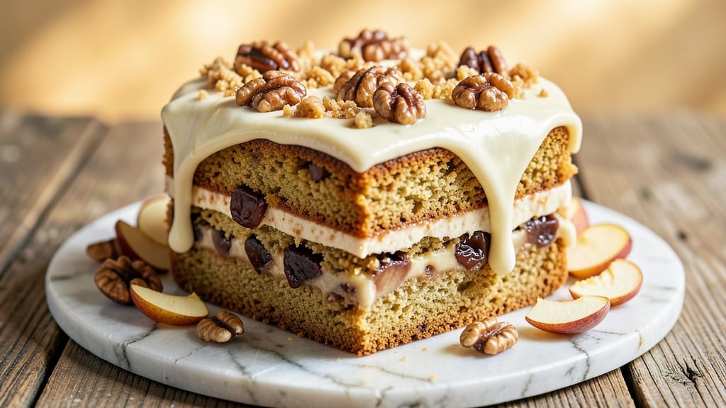 Apple Date Walnut Cake Recipe: Moist Layers with Caramelized Fruit and Toasted Nut Crunch