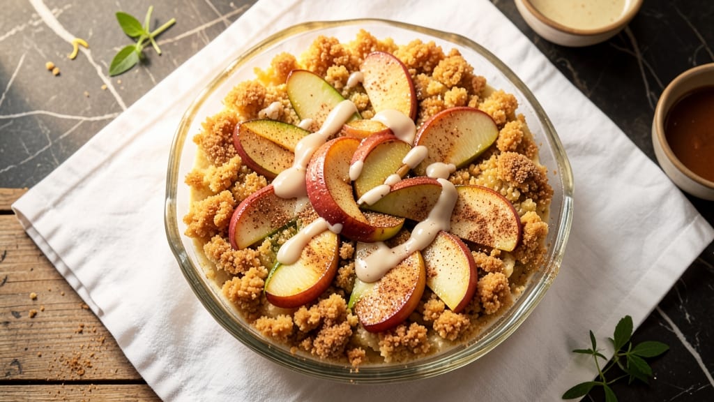 Apple Fritter Cheesecake Recipe: Caramelized Apple Streusel Hugging Creamy Layers