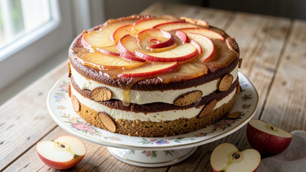 Apple Mousse Cake Recipe: Silky Apple Layers Cradled in Dark Chocolate