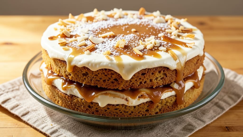 Almond Joy Cake Recipe With Sweetened Condensed Milk: Creamy Coconut-Vanilla Layers