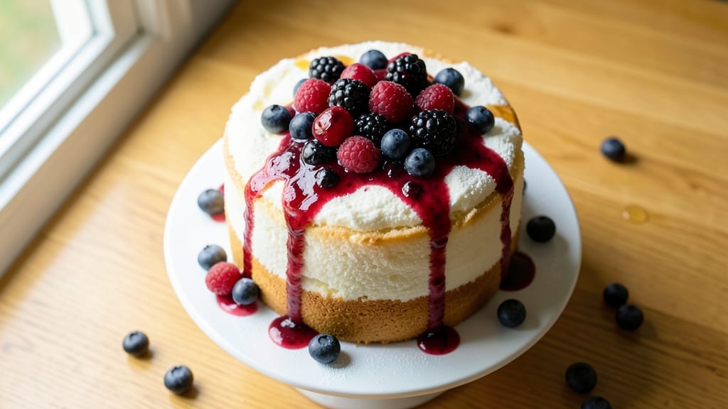 Angel Food Cake With Berries Recipe: Light-as-Air Cloud With Fresh Fruit Topping