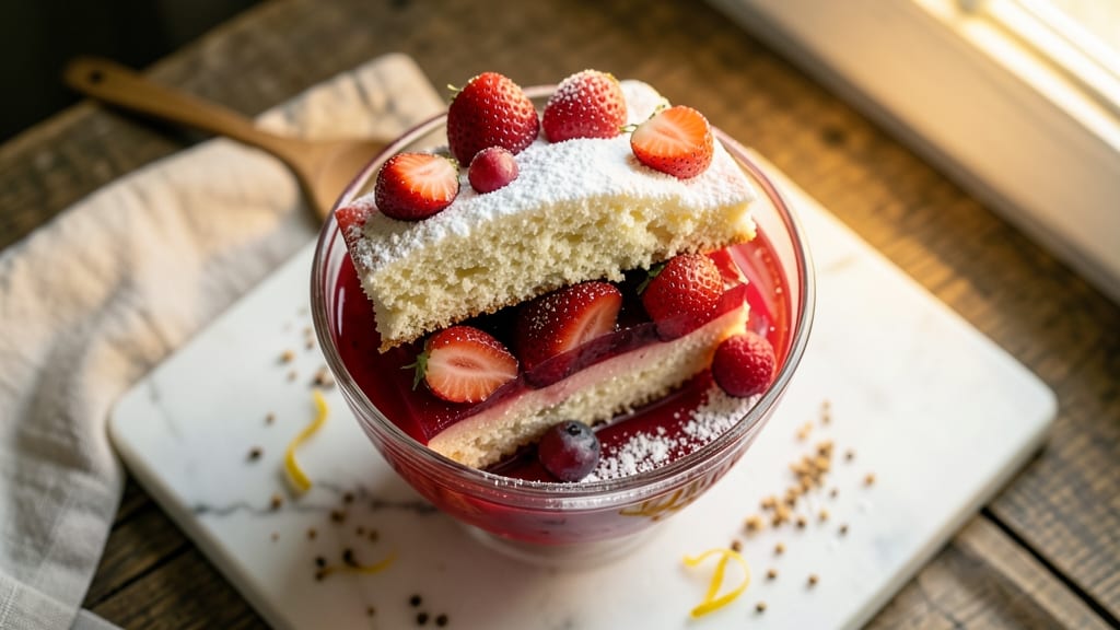 Angel Food Cake Strawberry Jello Dessert Recipe: Light-as-Air Layers With Bursting Fruit