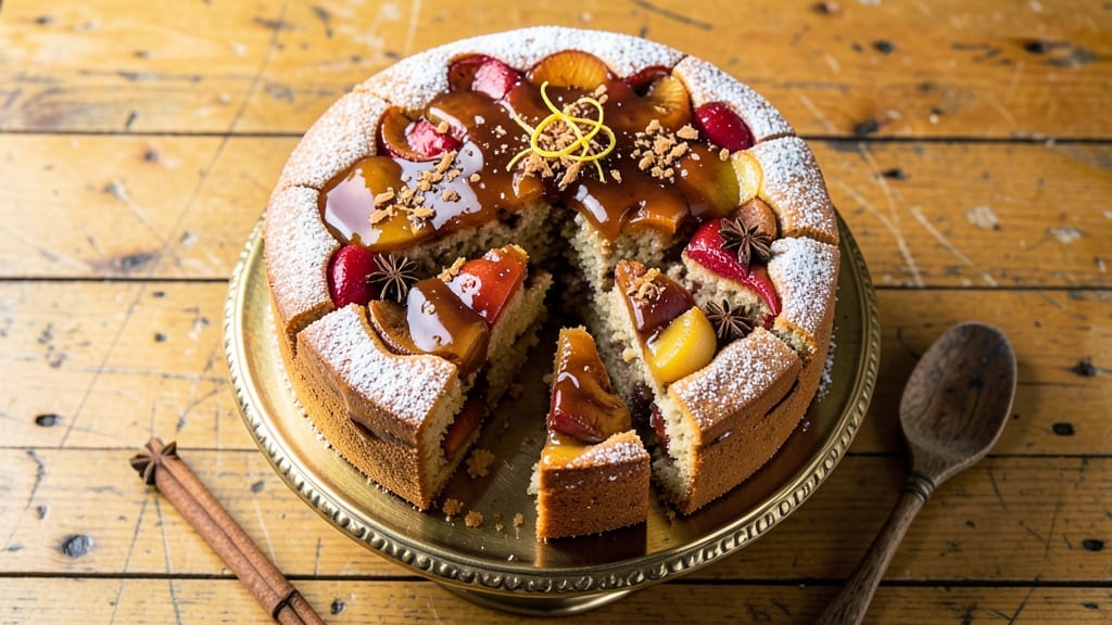 Apple Brandy Cake Recipe: Boozy Caramelized Layers With Spiced Streusel Crown