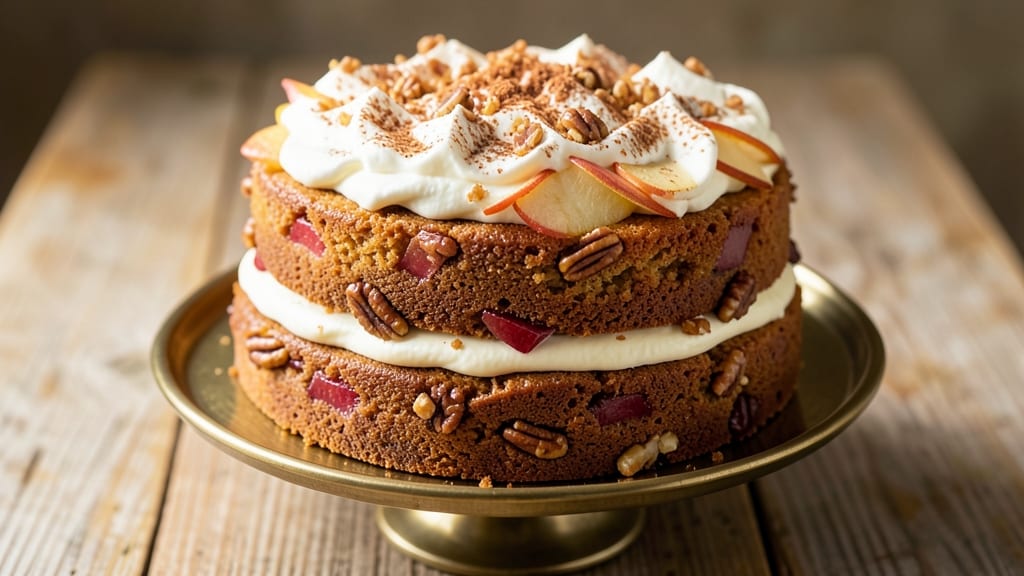Apple Pecan Carrot Cake Recipe: Spiced Streusel Crown Over Moist Layers