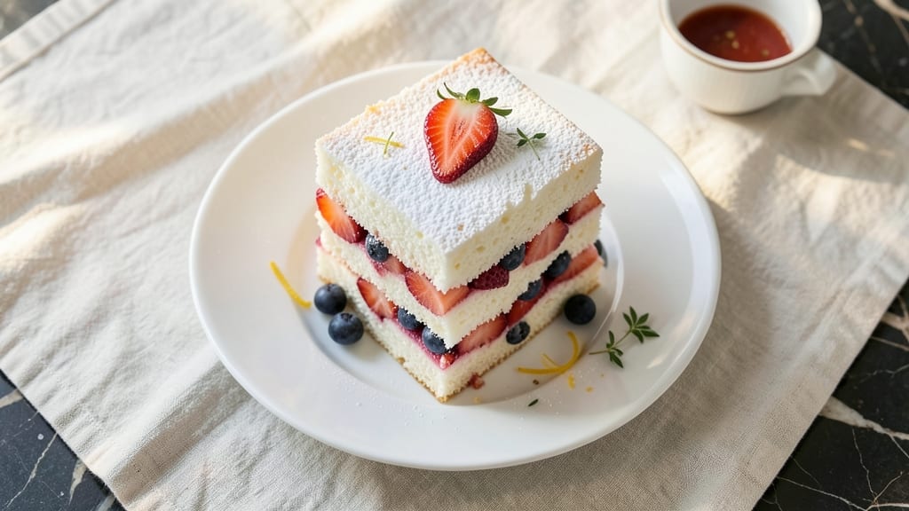 Angel Food Cake With Fruit Filling Recipe: Light-as-Air Cloud With Bursting Berry Flavor