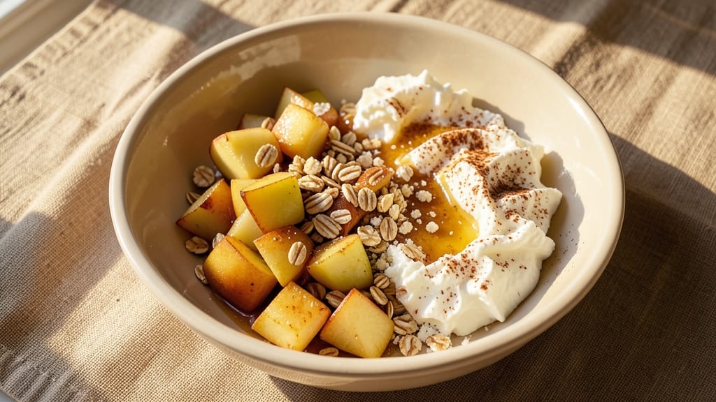 Apple Cheesecake Topping Recipe: Caramelized Apple Streusel With Crunchy Oat Crown