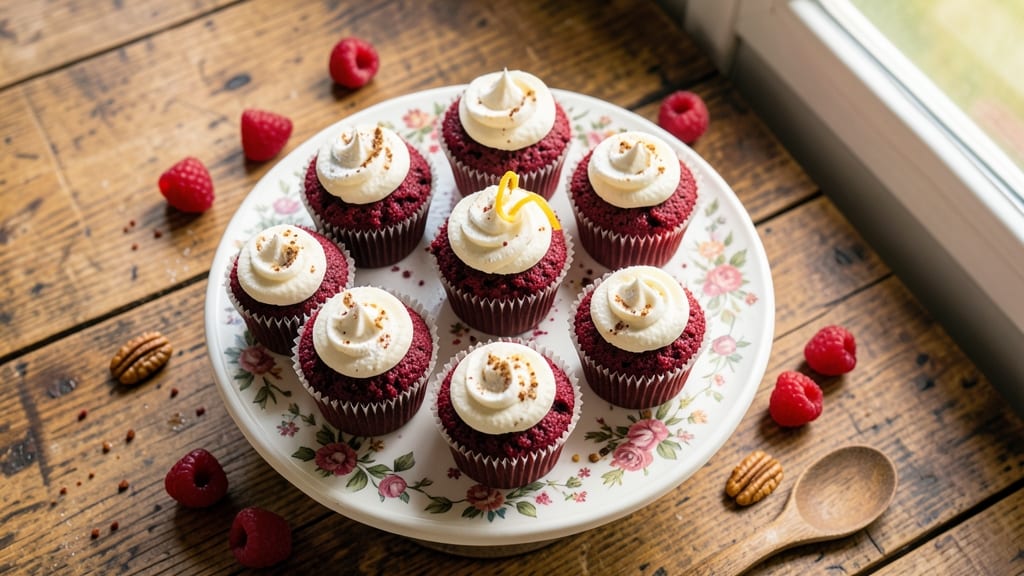 Auntie Em's Red Velvet Cupcakes Recipe: Moist Layers and Cream Cheese Frosting Bliss