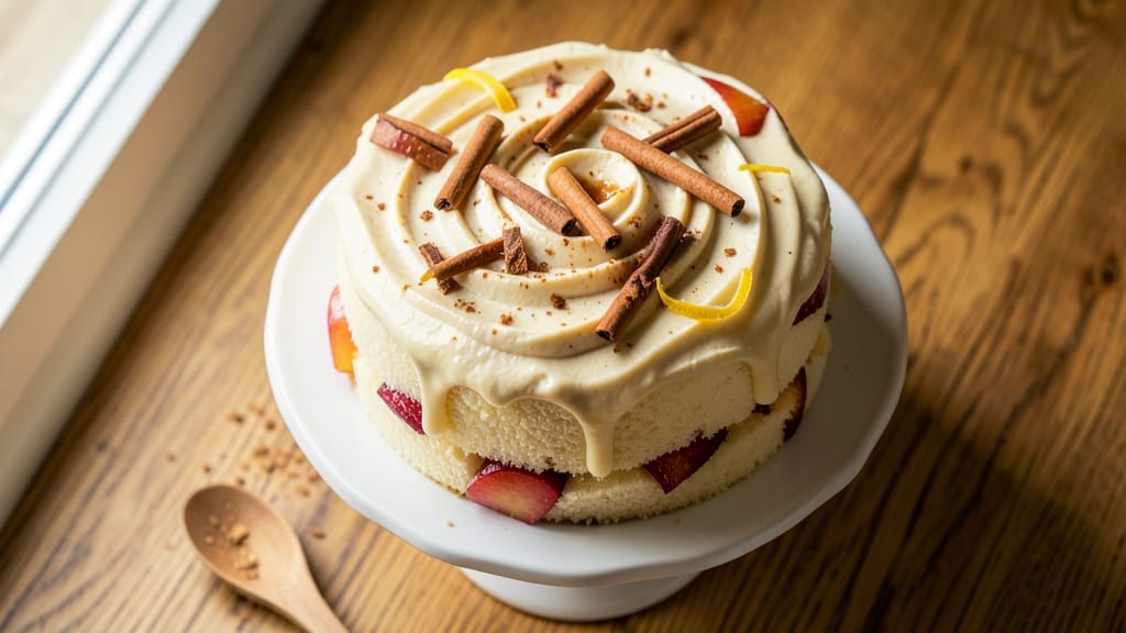 Apple Cinnamon White Cake Recipe: Spiced Apple Filling Between Moist Layers