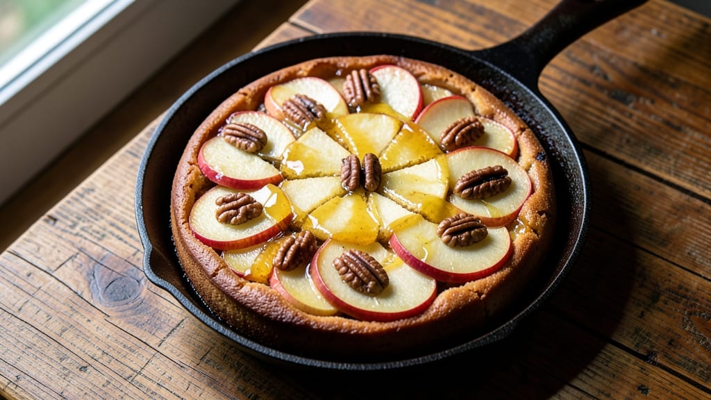 Apple Walnut Upside Down Cake Recipe: Caramelized Fruit Crown Over Nutty Vanilla Layers