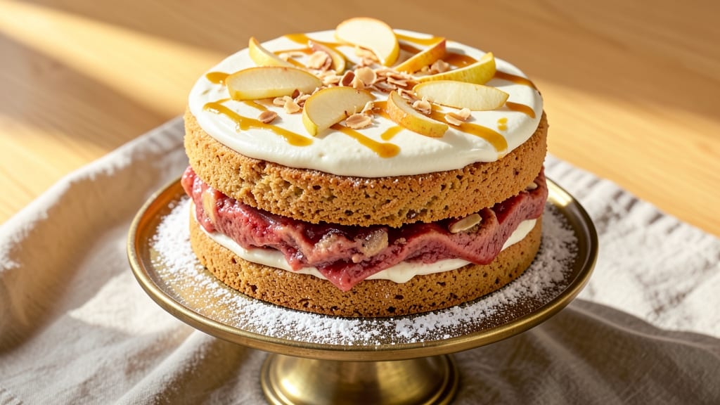 Apple Macaroon Cake Recipe: Buttery Streusel Hugs Moist Apple Layers