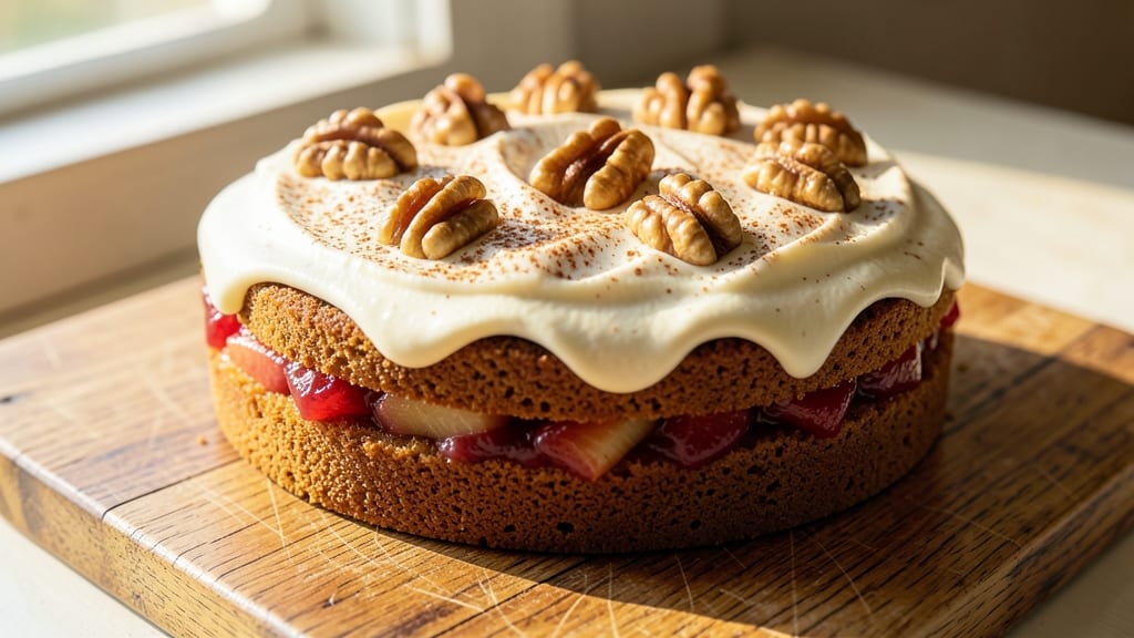 Apple Cinnamon Walnut Cake Recipe: Buttery Streusel Crown Over Moist Apple Layers