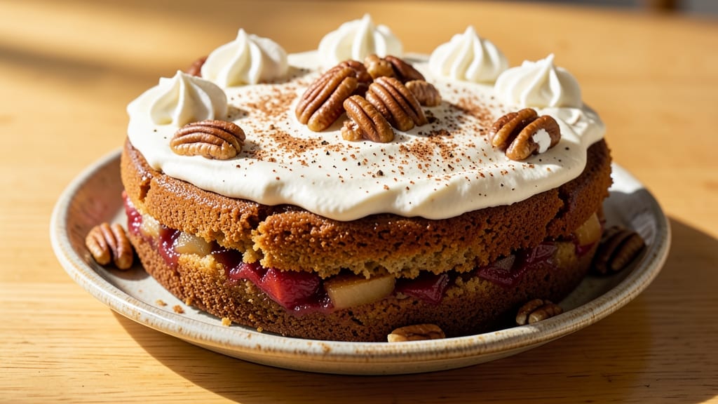 Apple Pecan Spice Cake Recipe: Warm Caramelized Apple Swirl in Buttery Layers