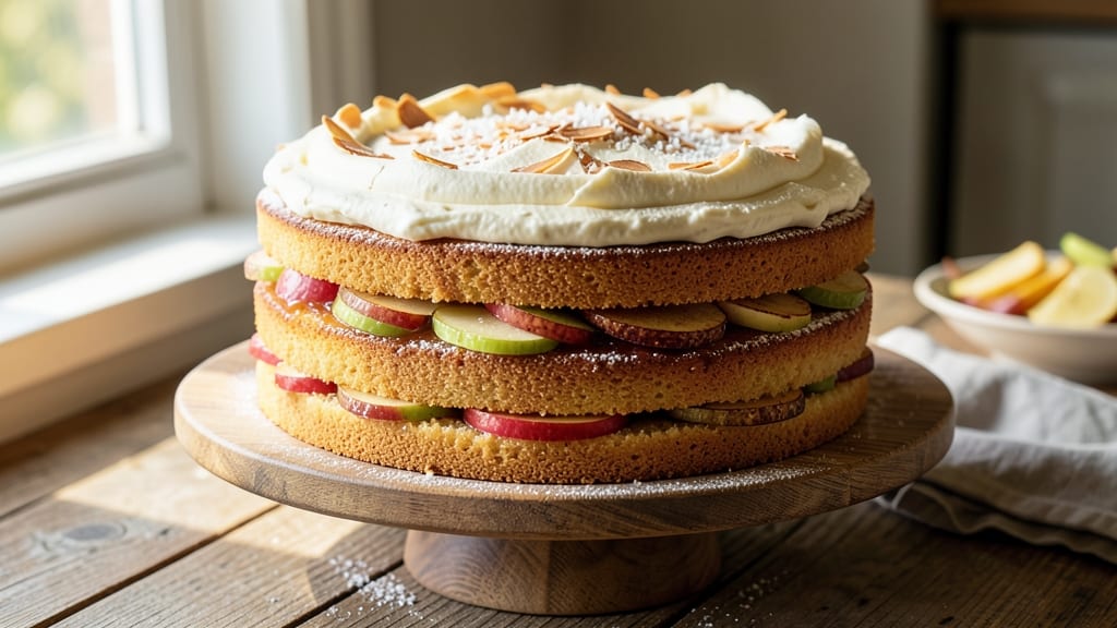 Apple Layer Cake Recipe UK: Buttery Streusel Crown Over Spiced Apple Swirls