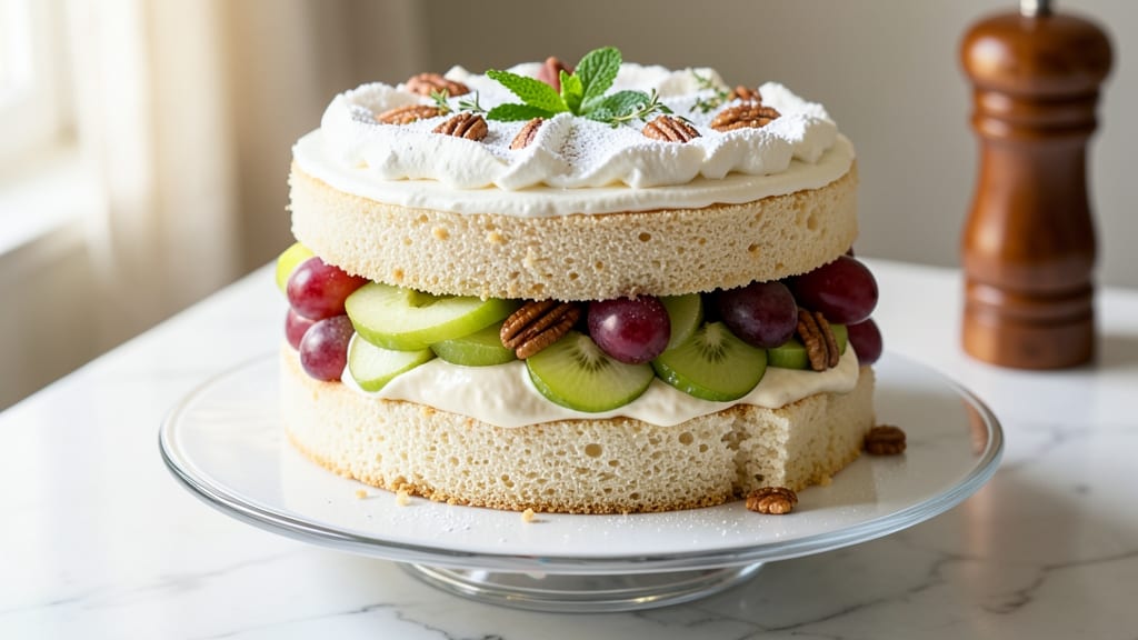 Angel Food Waldorf Cake Recipe: Light-as-Air Layers with Crunchy Apple Nuts