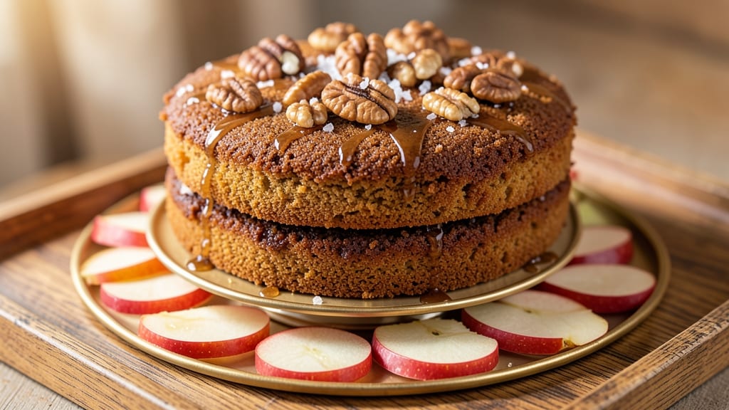 Apple Walnut Cake Recipe With Brown Sugar: Warm Spice Streusel Hugs Moist Apple Layers