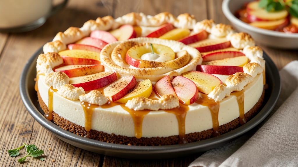 Apple Topped Cheesecake Recipe: Caramelized Apples Meet Velvety Cheese Bliss