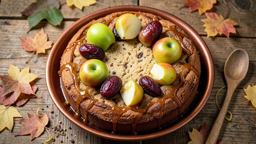 Apple and Plum Upside Down Cake Recipe: Caramelized Fruit Crown Over Spiced Vanilla Layers