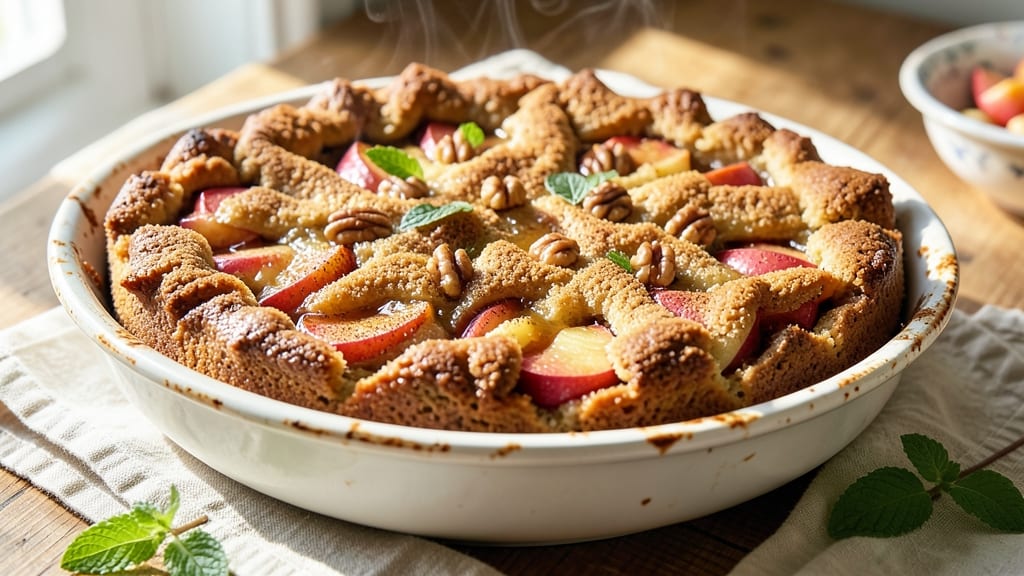 Apple Cobbler Cake Recipe: Buttery Streusel Crown Over Warm Apple Filling