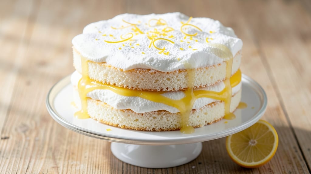 Angel Food Cake With Lemon Filling Recipe: Light-as-Air Layers and Zesty Citrus Kiss