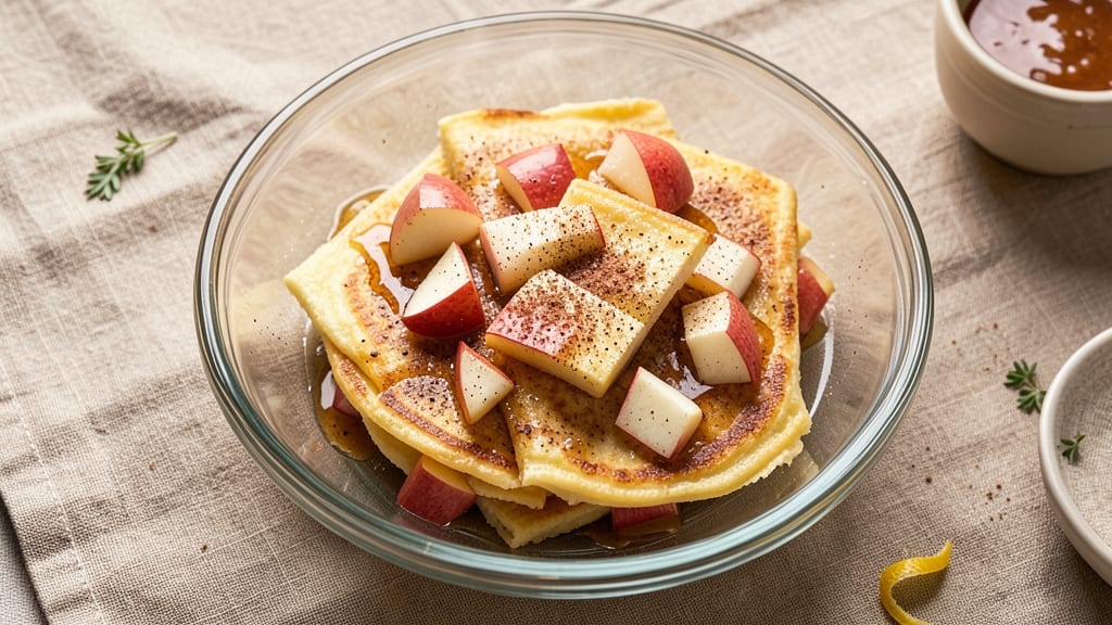 Apple Pancake Dippers Recipe: Spiced Apple Filling Between Buttery Layers