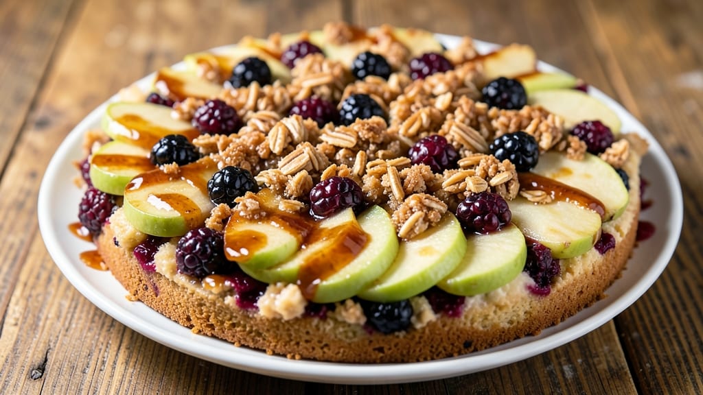 Apple and Blackberry Crumble Cake Recipe: Warm Spiced Fruit With Buttery Oat Crunch